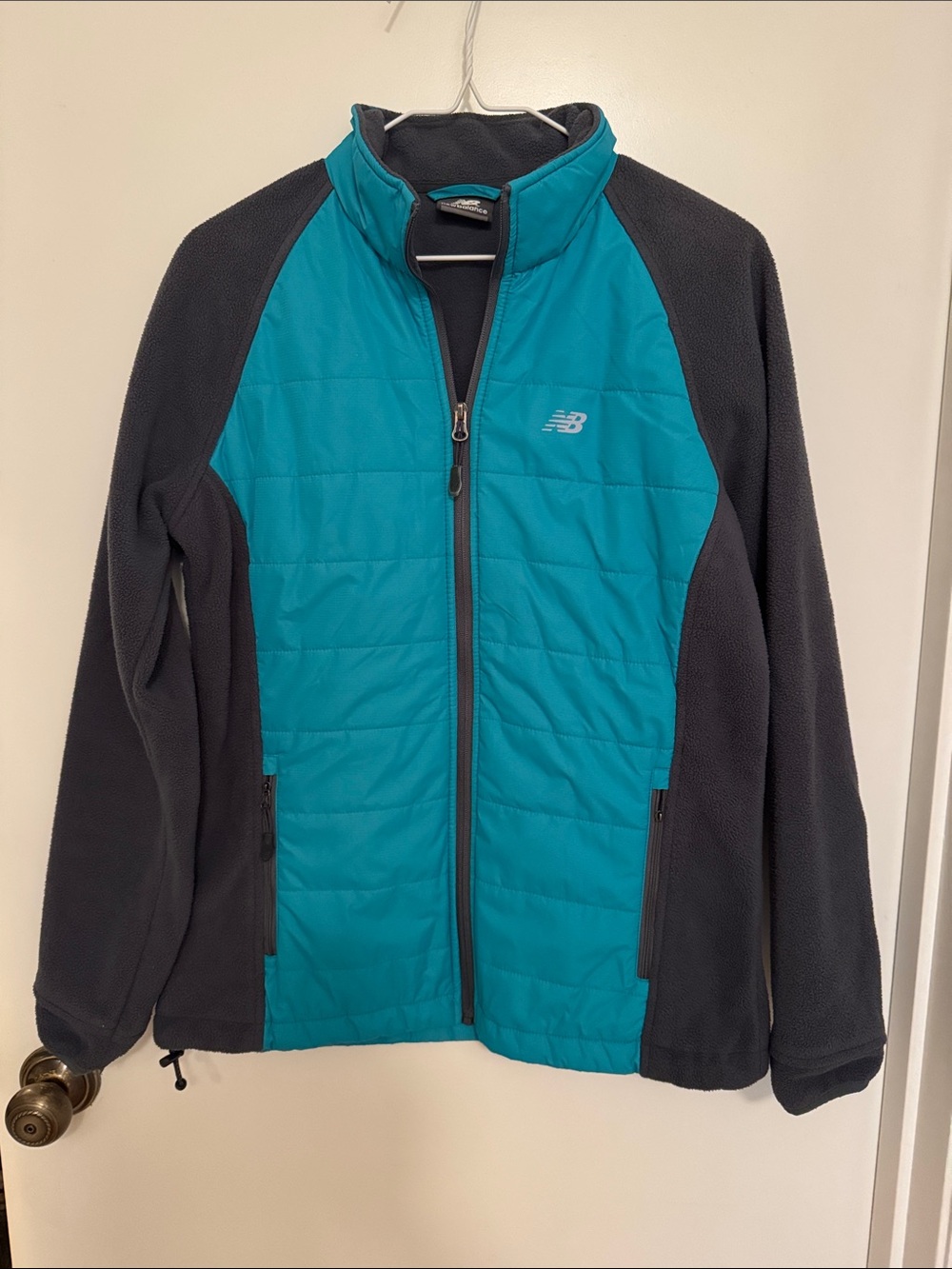 New Balance Teal and Charcoal Hybrid Jacket